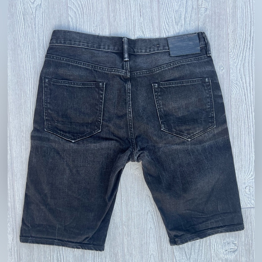 100% Cotton Men’s All Saints Switch Fit Washed Black Premium Denim Shorts Sz 30 - Picture 2 of 9